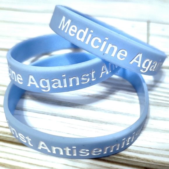 Medicine Against Antisemitism Wristband 3pc Set Charity Fund Medicine In Israel - Picture 3 of 5